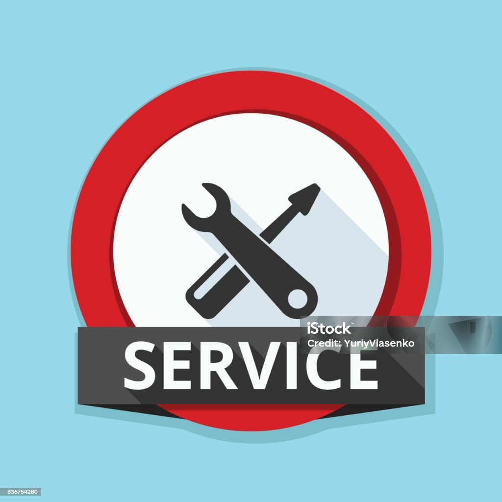 Service/project Sign Service Sign Illustration Stock Illustration - Download Image Now ...