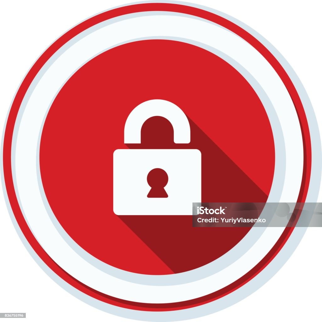 Lock Safety Button Illustration Stock Illustration - Download Image Now ...