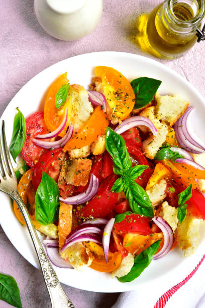 istock Panzanella - traditional italian tomato salad 836786806