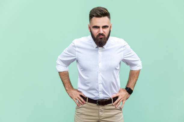 istock Bad emotions and feelings. Serious man, angry look at camera 836798232