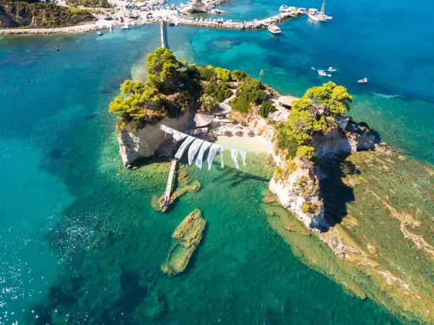 Photo of Aerial view of Cameo Island in Zakynthos (Zante) island, in Greece