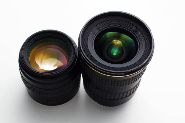 istock close-up view  of a camera lenses on a white background 836809334