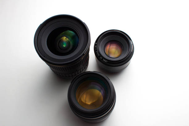 istock close-up view  of a camera lenses on a white background 836809350