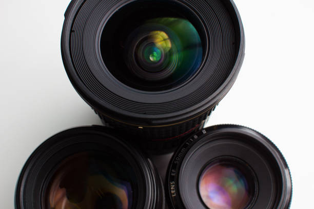 istock close-up view  of a camera lenses on a white background 836809376