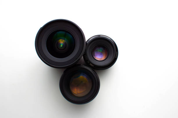 istock close-up view  of a camera lenses on a white background 836809386