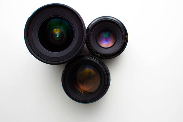 istock close-up view  of a camera lenses on a white background 836809406