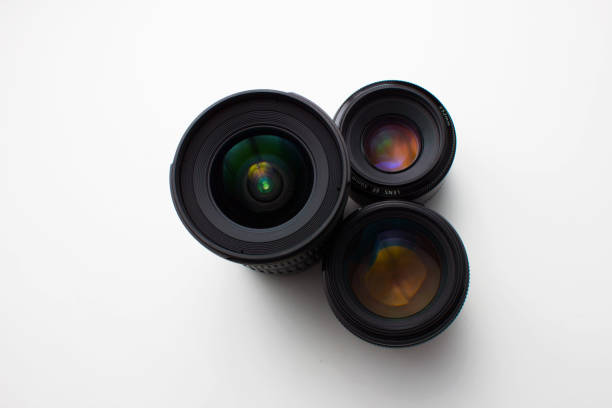 istock close-up view  of a camera lenses on a white background 836809452