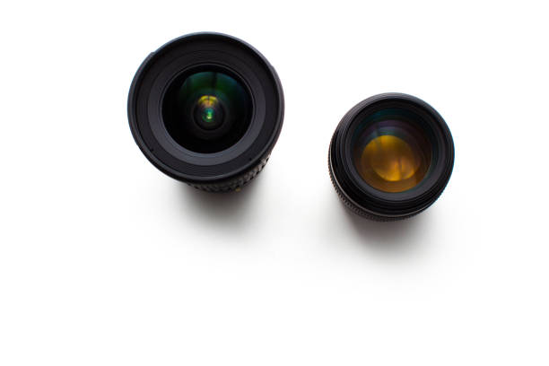 istock close-up view  of a camera lenses on a white background 836809464