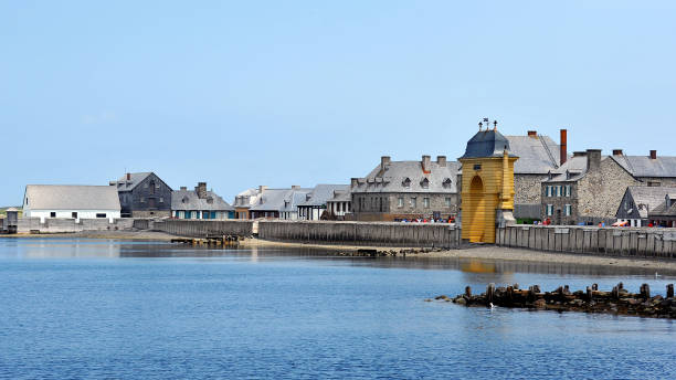 festung von louisbourg, cape breton, nova scotia, kanada - louisbourg stock-fotos und bilder