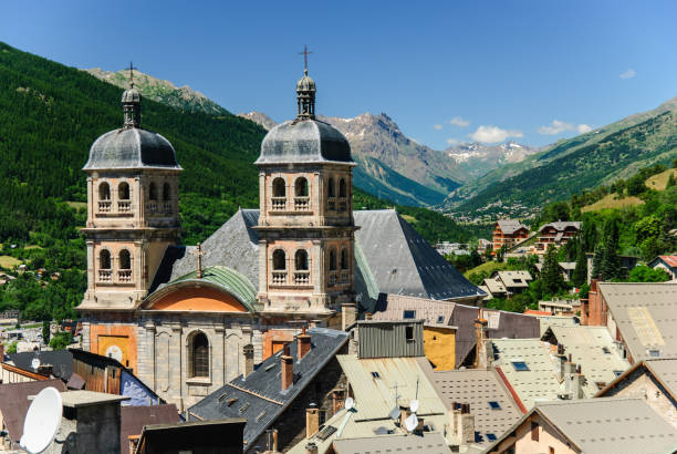 Old town and Collegiate Church, Briancon, France Old town and Collegiate Church, Briancon, France hautes alpes photos stock pictures, royalty-free photos & images