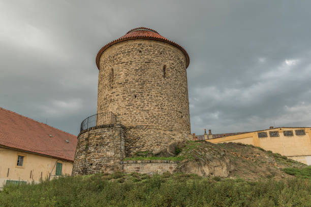 istock Znojmo town in dark cloud summer day 836864506