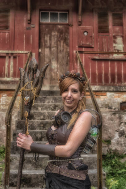 istock Woman Wearing Steampunk Costume 836864598