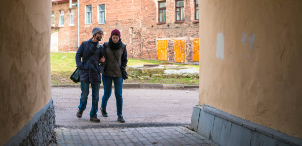 istock Young couple walking in the city 836870582