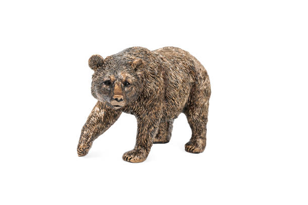 istock Bronze bear lifted his paw 836883084