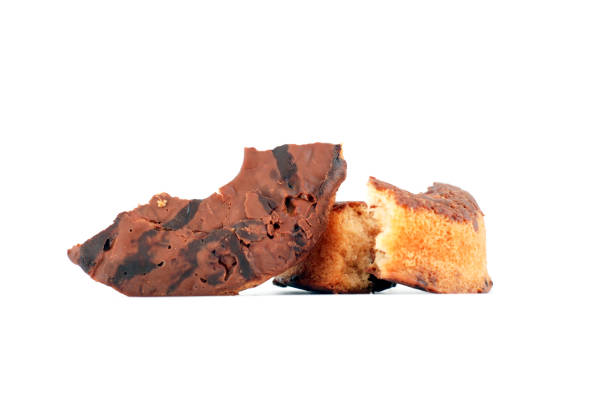 istock pieces chopped cocoa coated cake with chocolate sause 836887436