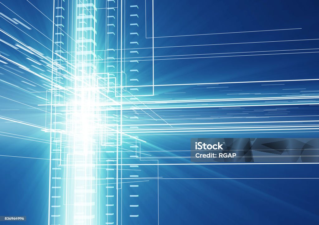 Geometric Design Technology Abstract Geometric Technology Design Element Stock Illustration ...