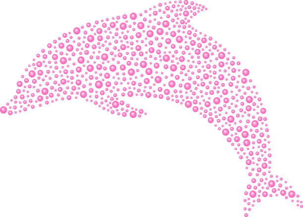 ピンクのボールのイルカ - dolphin white background isolated fish点のイラスト素材／クリップアート素材／マンガ素材／アイコン素材