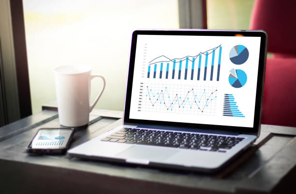 statistics analysis business data diagram growth increase marketing concept , digital tablet and graph financial with social network diagram - growth plan graph digital tablet imagens e fotografias de stock