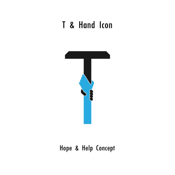Creative T- alphabet icon abstract and hands icon design vector template.Business offer,partnership,hope,support or help concept.Corporate business and industrial symbol. Creative T- alphabet icon abstract and hands icon design vector template.Business offer,partnership,hope,support or help concept.Corporate business and industrial symbol.Vector illustration succor stock illustrations