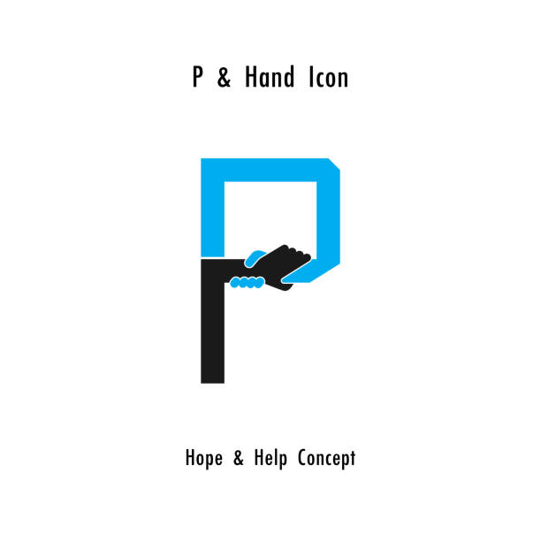 Creative P- alphabet icon abstract and hands icon design vector template.Business offer,partnership,hope,support or help concept.Corporate business and industrial symbol Creative P- alphabet icon abstract and hands icon design vector template.Business offer,partnership,hope,support or help concept.Corporate business and industrial symbol.Vector illustration succor stock illustrations