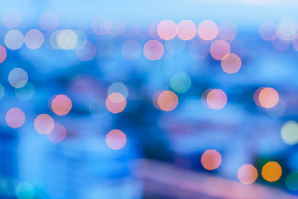 istock Defocused lights abstract colorful round bokeh background 837011380