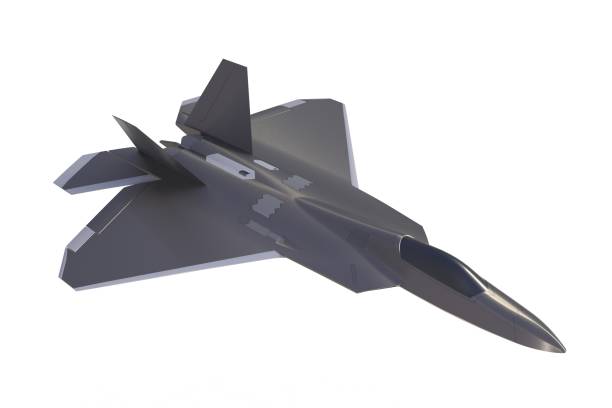 istock F22, american military fighter plane on white background, 3D rendering 837016134