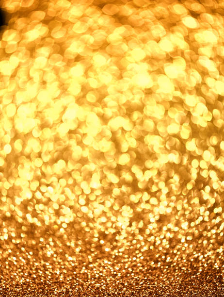 istock Gold glittering christmas lights. Blurred abstract background 837059956