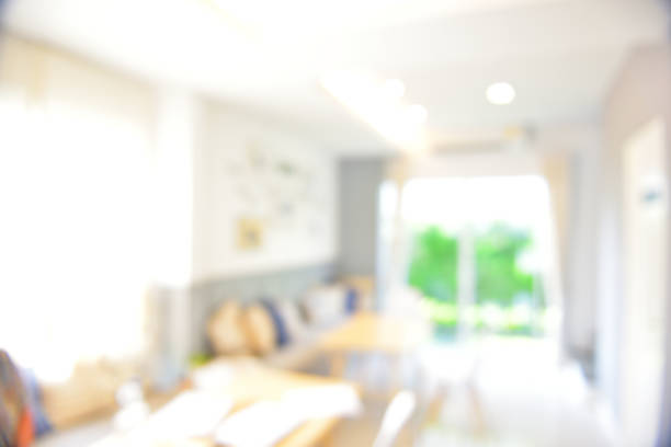istock Abstract blur living room area interior for background 837061422