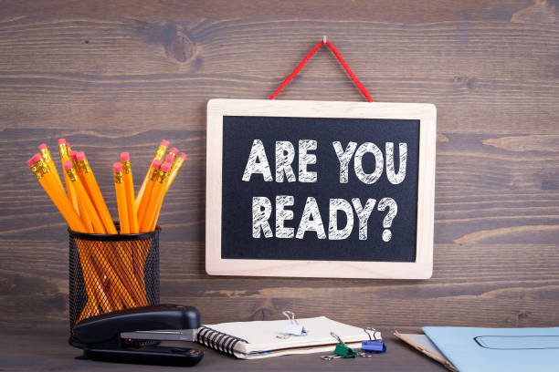 Are You Ready. Chalkboard on a wooden background Are You Ready. Chalkboard on a wooden background time management student stock pictures, royalty-free photos & images