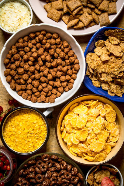 istock Cereal in cups. On wooden background. 837067624
