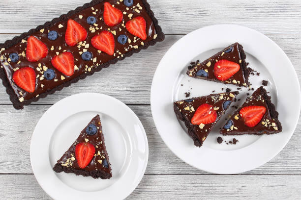 istock tasty vegetarian no bake Chocolate tart 837067696