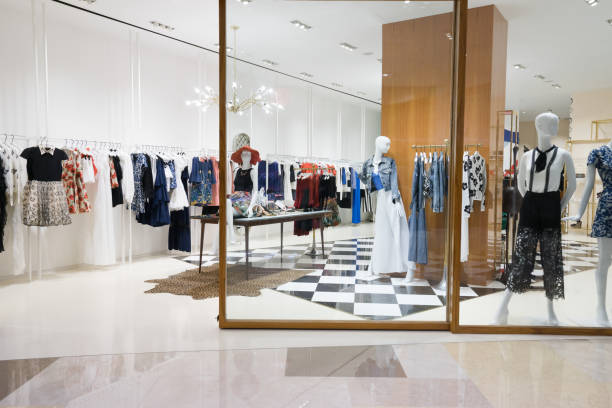 istock beautiful clothes in fashion store 837100466