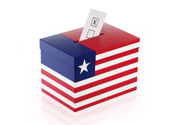 istock Ballot Box Textured with Liberian Flag 837125376
