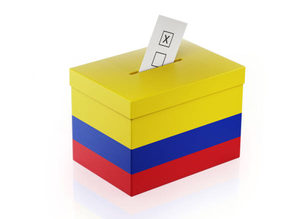 istock Ballot Box Textured with Colombian Flag 837125988