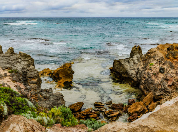 istock The sharp rocks on the Australian coast of the Pacific ocean 837127116
