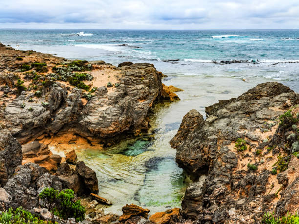 istock The sharp rocks on the Australian coast of the Pacific ocean 837127126