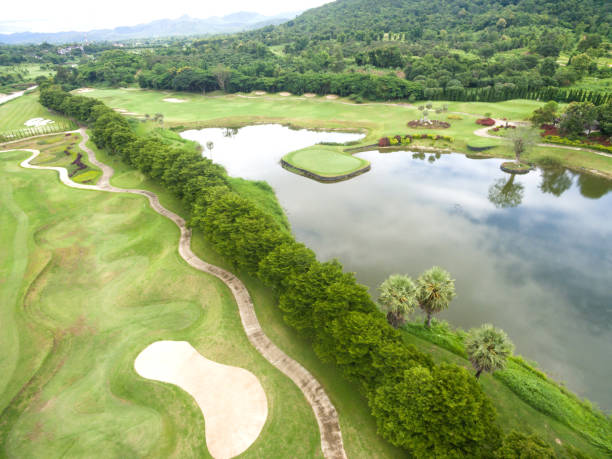 istock Aerial view of beautiful golf course 837134230