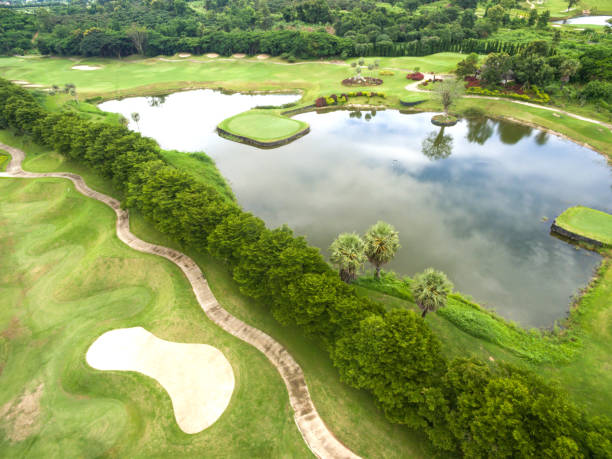 istock Aerial view of beautiful golf course 837134376