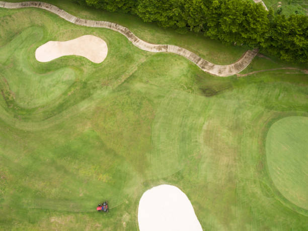 istock Aerial view of beautiful golf course 837134402