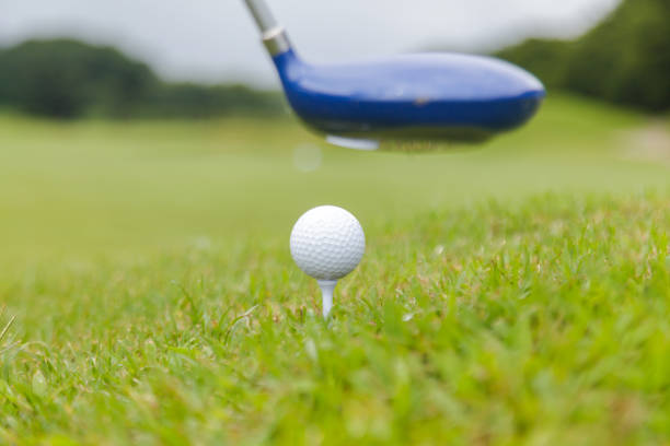 istock Golf club and golf ball on golf course 837135434