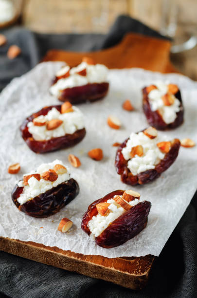 istock Almond and goat cheese stuffed dates 837135536
