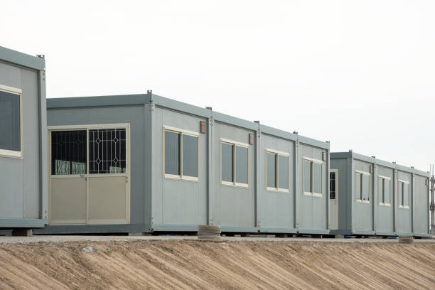 istock mobile building in industrial site or office container in construction site 837154390