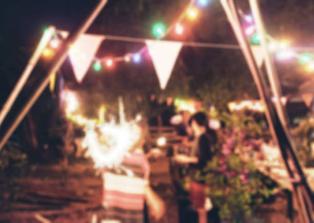 istock Blurred scene new year celebration party 837167886