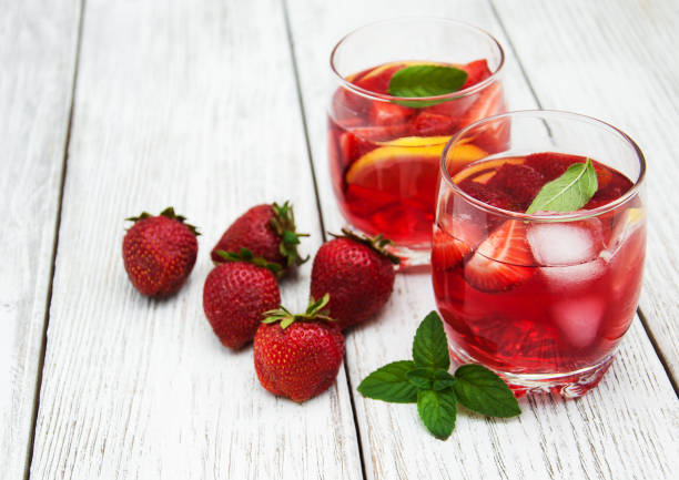 istock Glasses of lemonade with strawberries 837173638