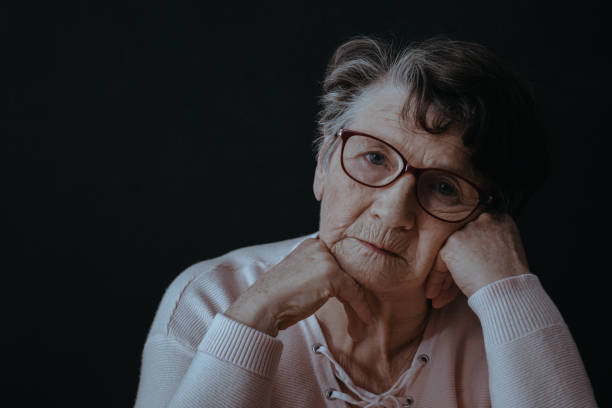 istock Old woman wearing eyeglasses 837175050