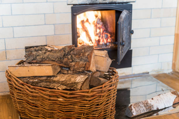istock the Russian bath, sauna  interior, wood and burning stove. 837175492