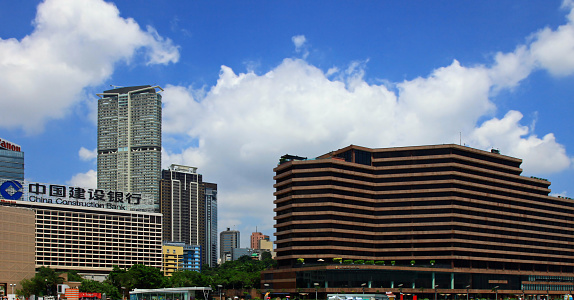 Hong Kong - 12 September, 2013: View of the Tsim Sha Tsui East.