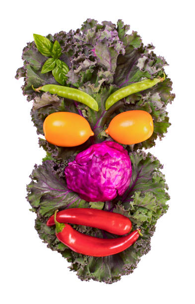 istock Face made of  vegetables isolated 837195158