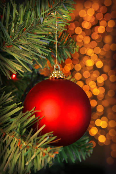 istock Christmas ball with bokeh background 837202084