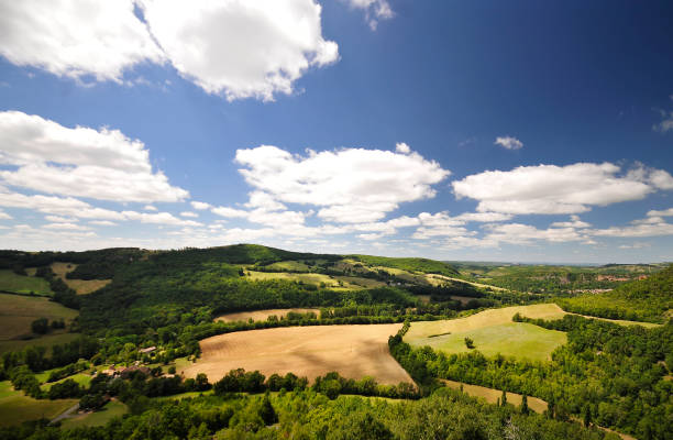 countryside landscape fields Occitanie